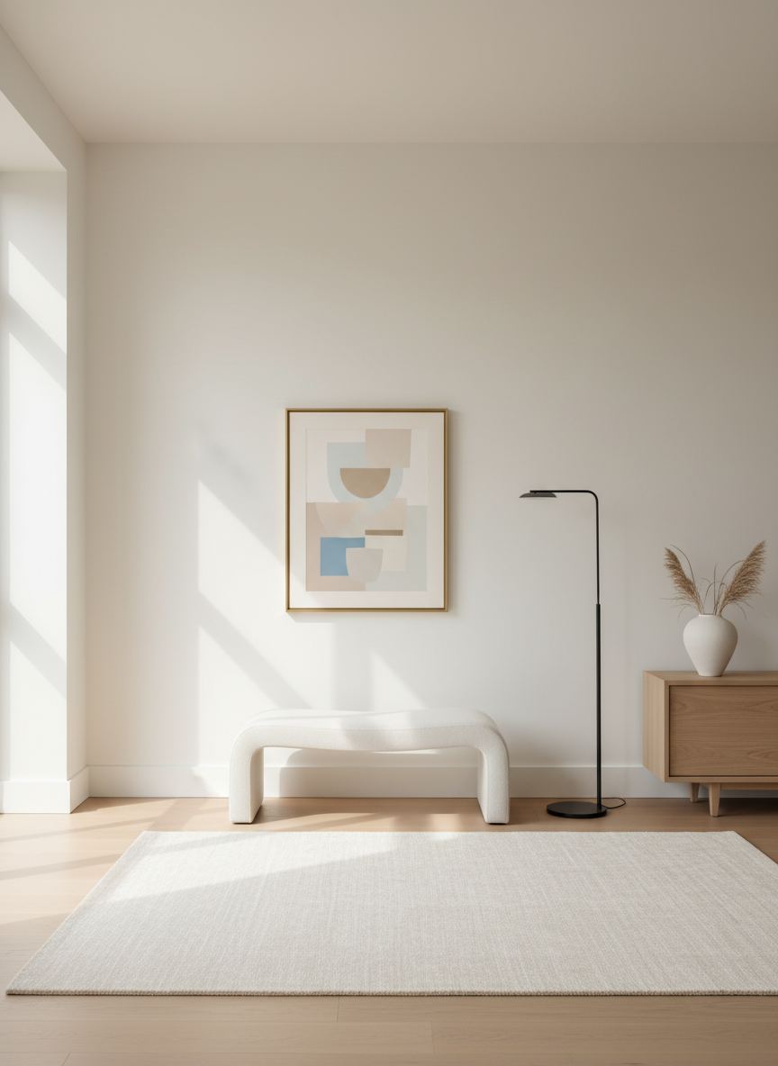 Modern interior with clean walls